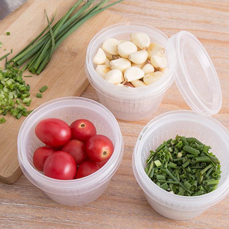 Mini Runde Aufbewahrungsbox Für Zwiebeln Obst Ingwer Knoblauch Lebensmittel Frischebox Organizer