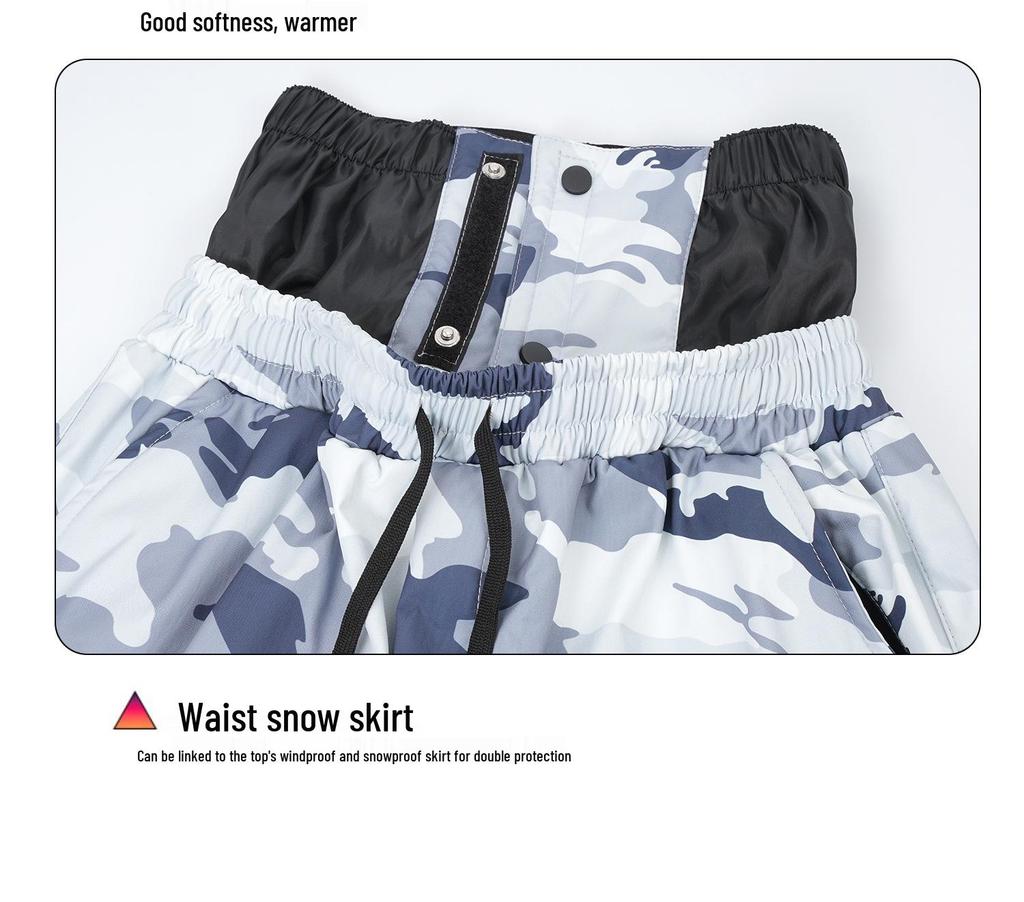 Verbessertes wasserdichtes Skianzug-Set: Herren- und Damen-Snowboard-Hoodie & Hose für Wärme