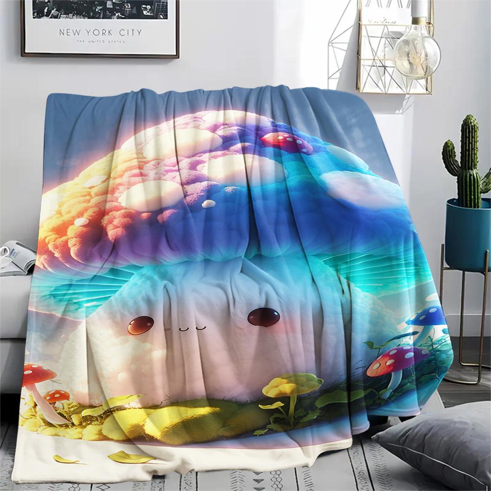 1 Stück Flanelldecke mit Cartoon-Druck, Hohe Qualität, Bequem für alle Jahreszeiten, Heimdekoration, Wärme und Komfort, Perfekt als Weihnachts- oder Geburtstagsgeschenk