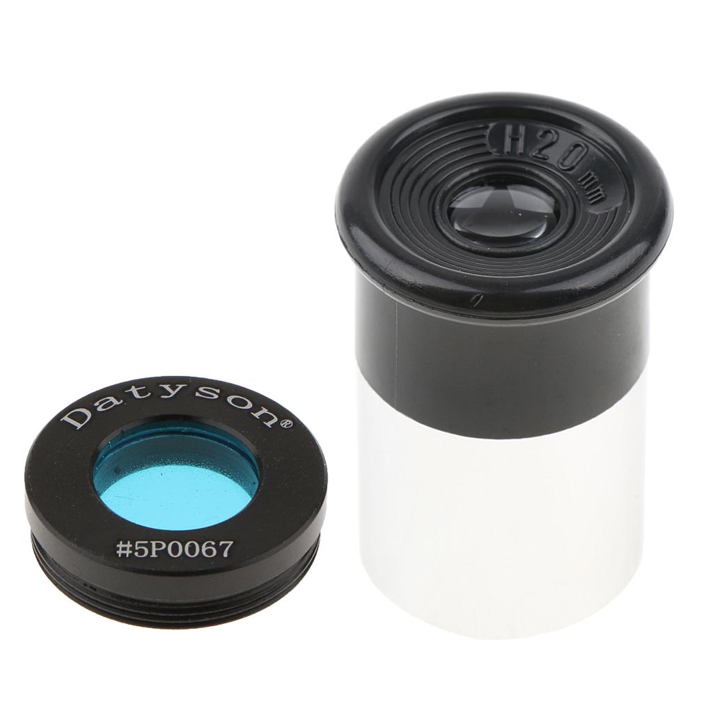 Telescope Eyepiece H20mm Length 0.965"/24.5mm + Astronomy Filter #80A