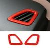 2pcs Dashboard Air Vent Outlet Cover Trim Bezel For Jeep Cherokee 2014-19 Red