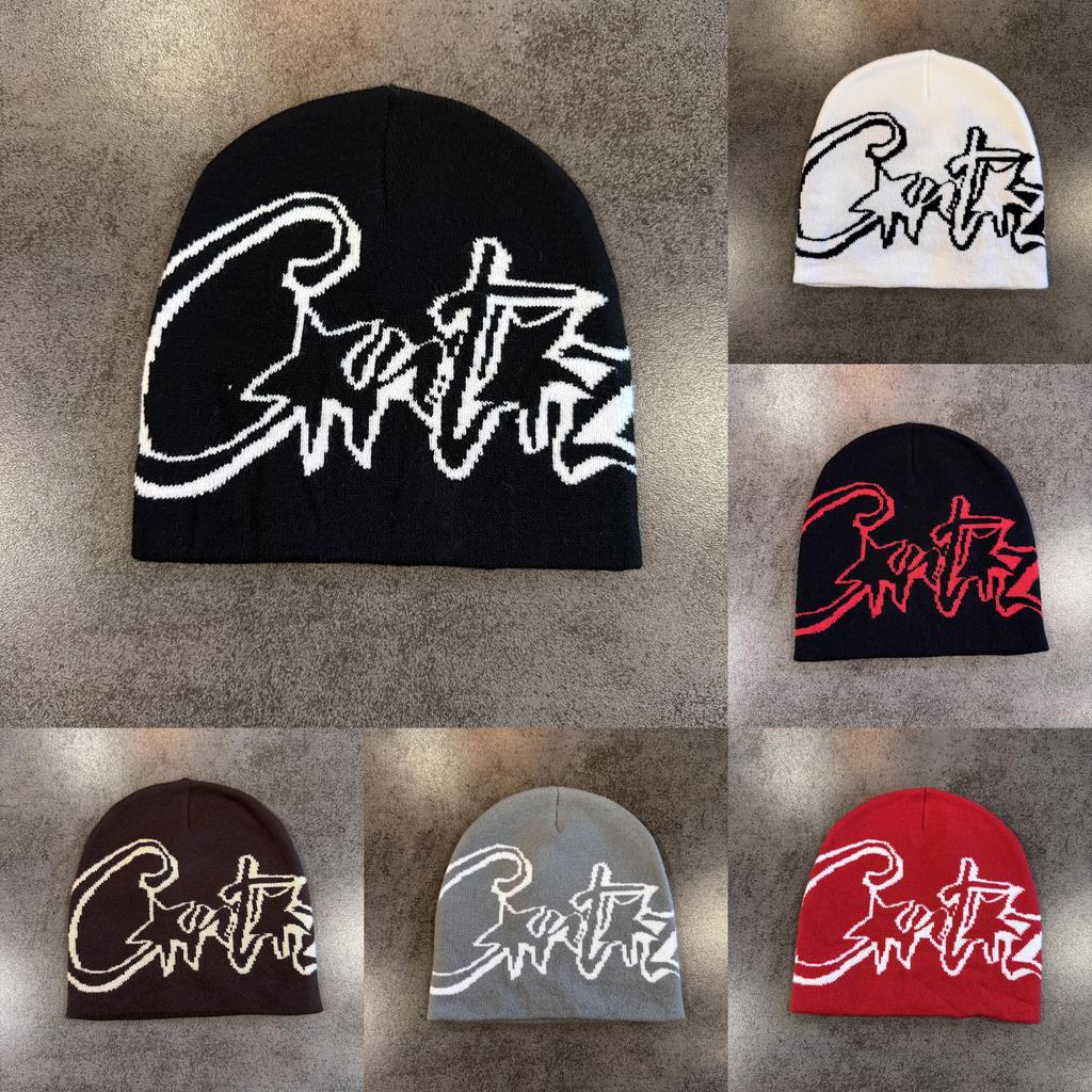 Cap Acrylic Knit Letter Pattern Men Women Sports Casual Wear Decoration Supplies