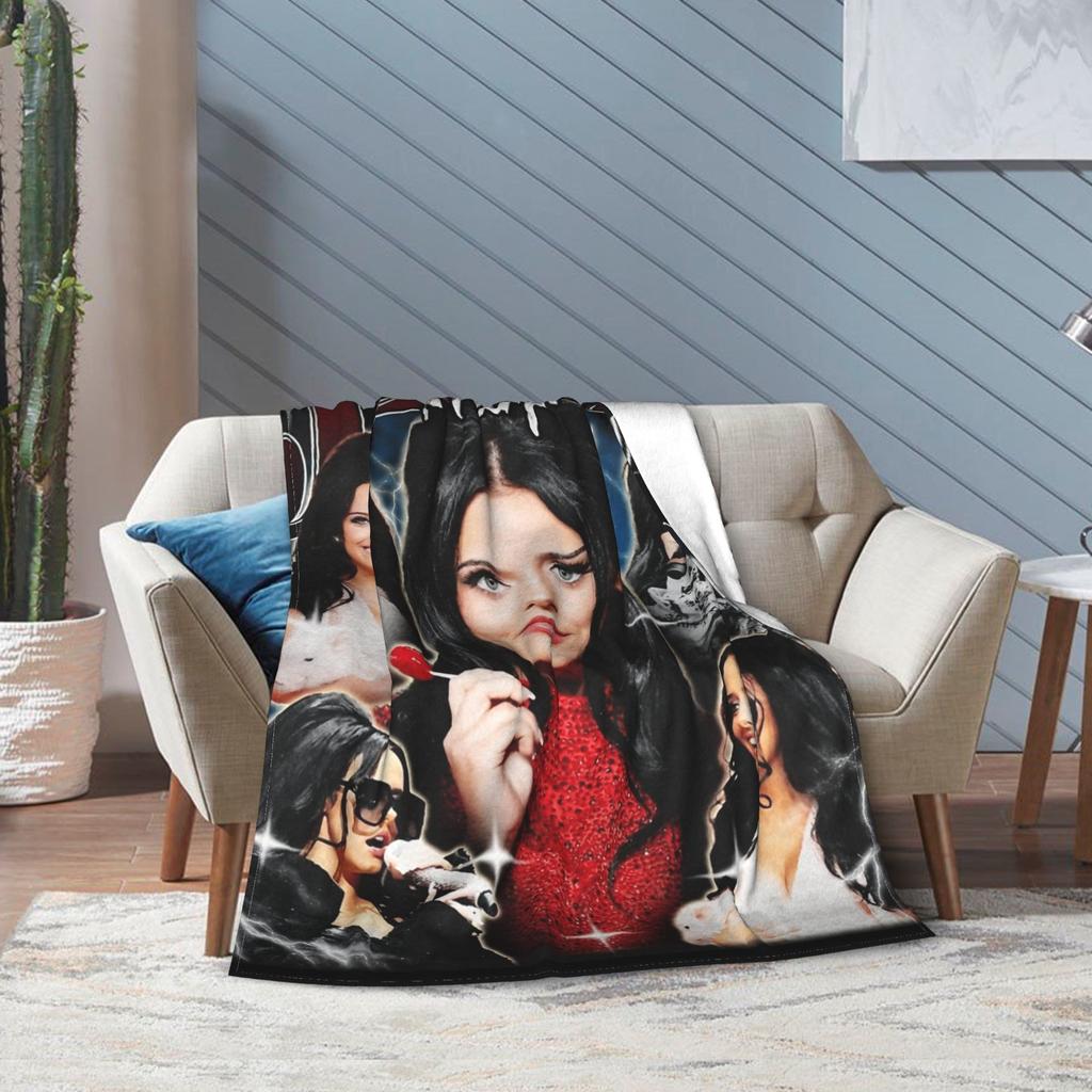 Coperta da lancio retrò Jessie Murph Hysteria Tour 2025 per divano Morbida accogliente coperta in peluche Molteplici dimensioni Coperte per tutte le stagioni