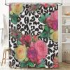 Luxury Floral Leopard Print Shower Curtain Waterproof Home Decor Bathroom Decoration for Kids