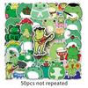 50 Small Frog Doodle Stickers Cartoon Animal Stickers Decorative Skateboard Water Cup Suitcase Stickers Waterproof