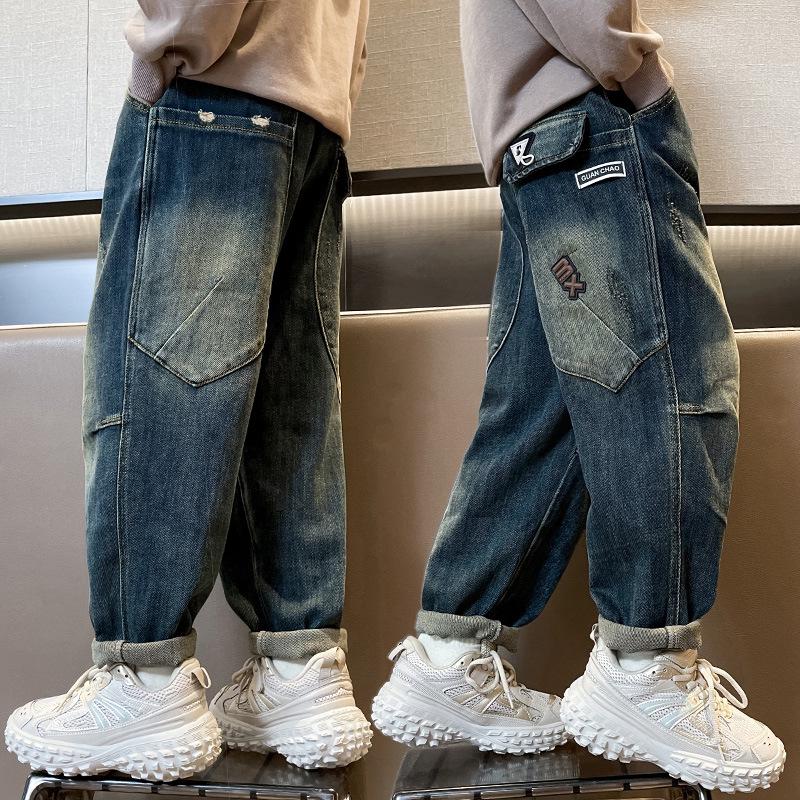 Jungen 2025 Frühling & Herbst Jeans - Gerades Bein, Trendy & Stilvoll für Kinder