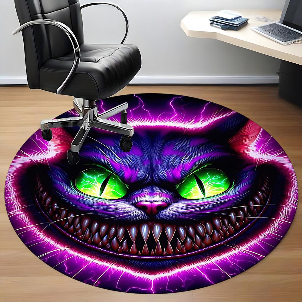 1pc Cat Fantasy Office Round Area Rug, Under Office Chairs Bedroom Living Room Home Decor, Room Deco, Available In Various Sizes A1014267