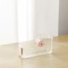 Deluxe Square Clear Acrylic Tape Seat Holder Office Tape Dispenser Desktop Tape Cutter Supplies 120MM*35MM*65MM