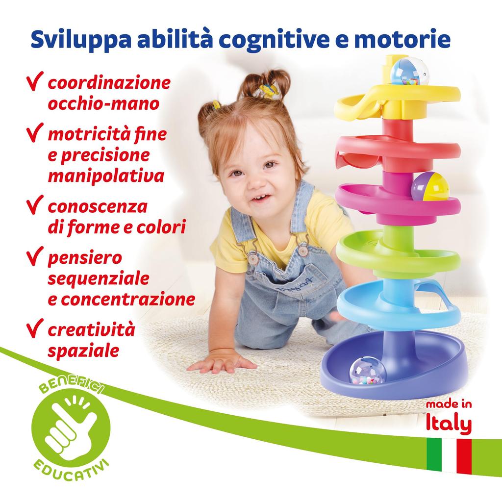 Spiral Tower Circuit Parcours pour 6501 Quercetti-Quercetti-6501 Bébé, Billes,