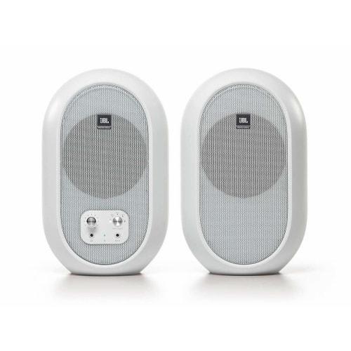 JBL Professional 104-BTW-Y3 Powered 2-Way Full-Range Studio Monitor Speakers with Built-in Amplifier, 30W + 30W High Output, Bluetooth 5.0 Compatible