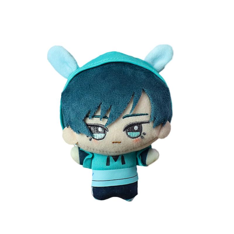 Mini Blauwe Lock Pluche Knuffel Kawaii Anime Merchandise Pluche Speelgoed Fan Verzamelingen Prachtige Katoenen Pop Ornament Vakantiecadeau Voor Kind 12cm