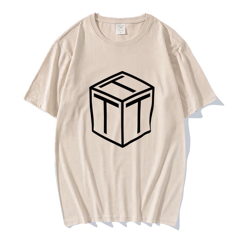 The Temper Trap Cube Print T-shirt Short Sleeve Cotton O-neck Male Tshirts Unisex Streetwear Casual Loose Summer Fashion T Shirt