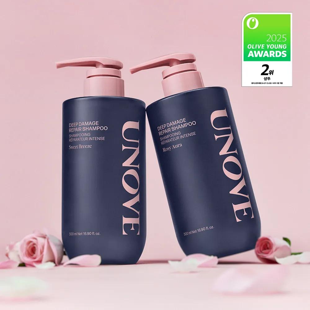 UNOVE Deep Damage Repair Shampoo 500g Double Set (3 Options) Sweet Breeze 500g 2ea