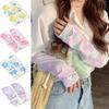 Sports Ice Arm Summer Printed Half Finger Gloves UV Sun Protection Cuff Cover Thin Long Gloves Elastic Sunscreen Sleeves