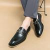 Herren Leder Loafer Metall Schnalle Formell Freizeit Schuhe