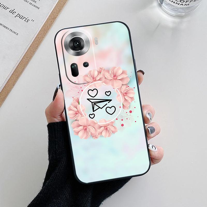For Oppo Reno 11 5G Case CPH2599 Fashion Soft Silicone Back Cases for Oppo Reno11 Pro Reno 11F Reno11 F Phone Cover etui Fundas