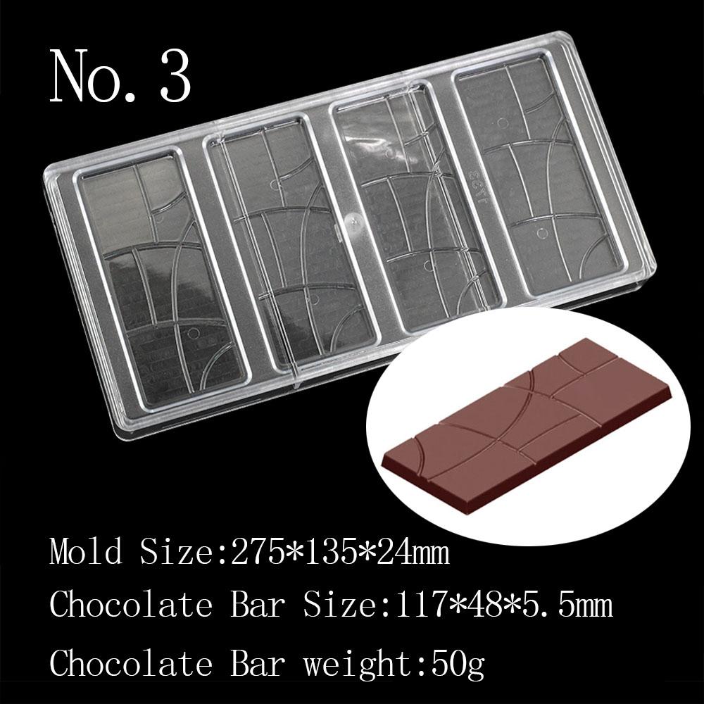 Chocolate Bar Mold Baking Confectionery Tools For Cake Decoration Pastry Polycarbonate Chocolate Mold