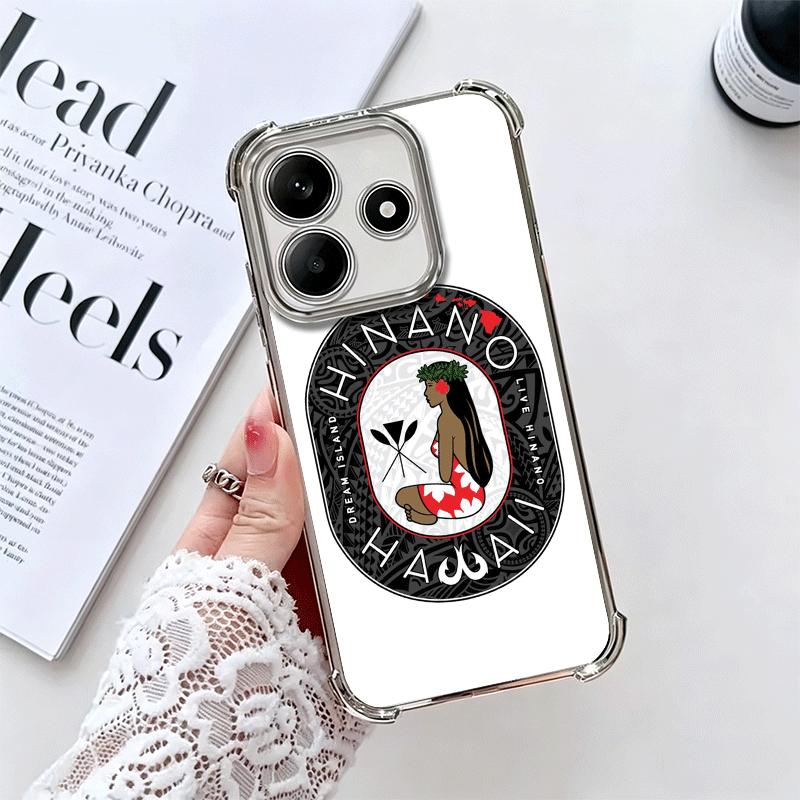 

Vahine Tahiti Girl Beach Soft Phone Case For Xiaomi Redmi Note 14 15 Pro Plus 13 12 11S 11T 5G 10 9S 9 Plating Anti-Fall Fundas Redmi Note 12 Pro 5G