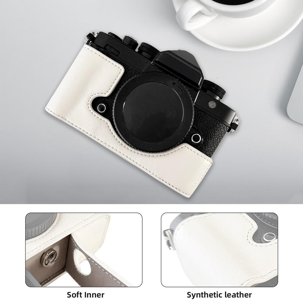 Portable Camera Protective Case Retro Style Camera Case Carry Bag Opening Bottom Design with