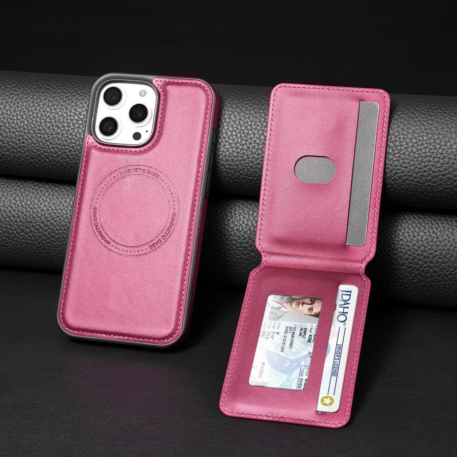 Odnímatelné magnetické bezdrátové nabíjecí pouzdro na telefon 2 v 1 | Ultratenký design se slotem pro kartu a nastavitelným stojanem | Rychlé nabíjení pro iPhone Samsung