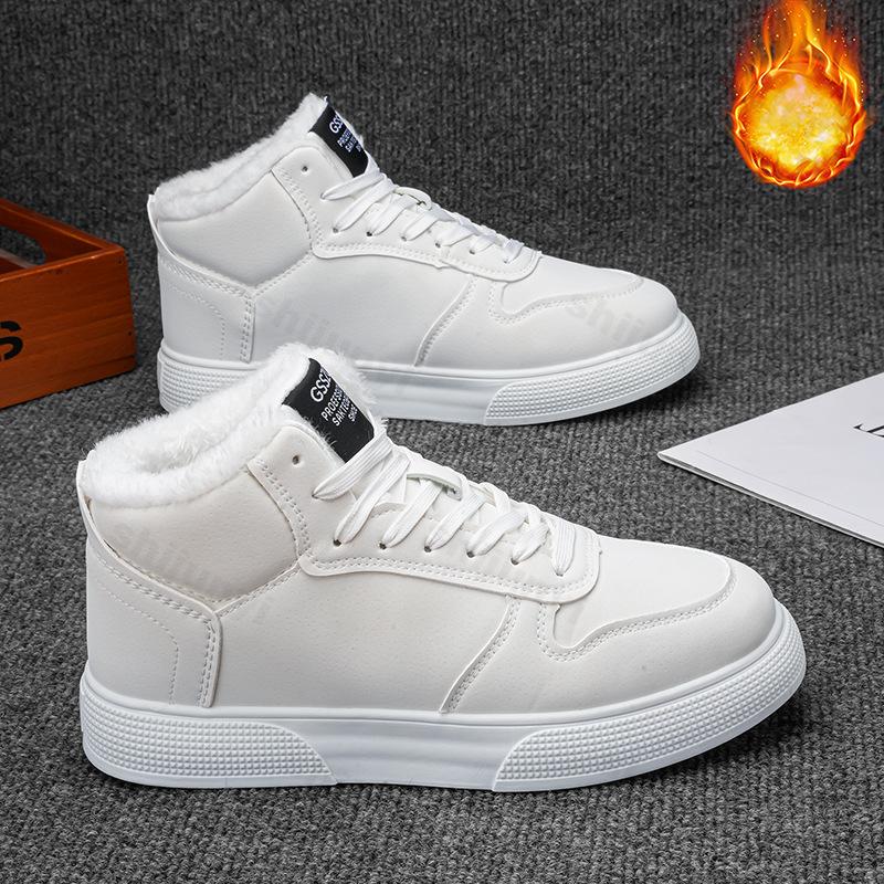 Men Ankle Boots 2026 Fashion Winter Cold-proof Warm Plush Snow Boots Lightweight Cotton Boots Mens Designer Work Outdoor Sneaker