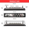 Power Distribution Block with Cover 12 X 5/16" Studs Bus Bar Terminal Block Max 300A 48V DC for Car Boat Marine Trucks RV