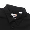 Timberland Solid Color Pocket Spliced Pointed Collar Long Sleeve Shirt Men shirts Black A2NHT-001