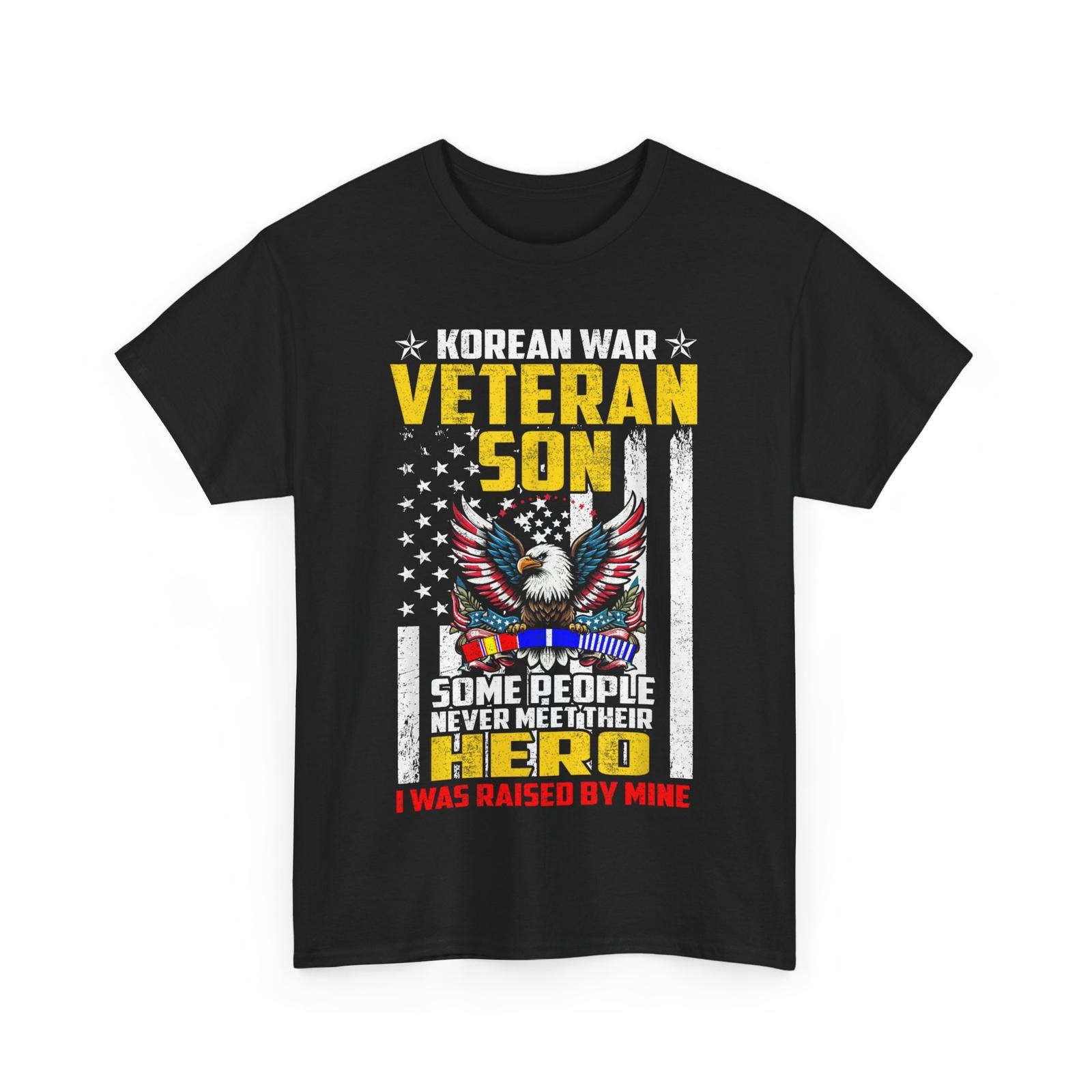 Korean War Veteran Son Shirt, Military Veterans Child Proud T-Shirt XL