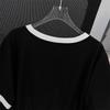Plus Size Figurformendes, lockeres, mittellanges Kurzarm-T-Shirt für Damen – Rundhalsausschnitt 
