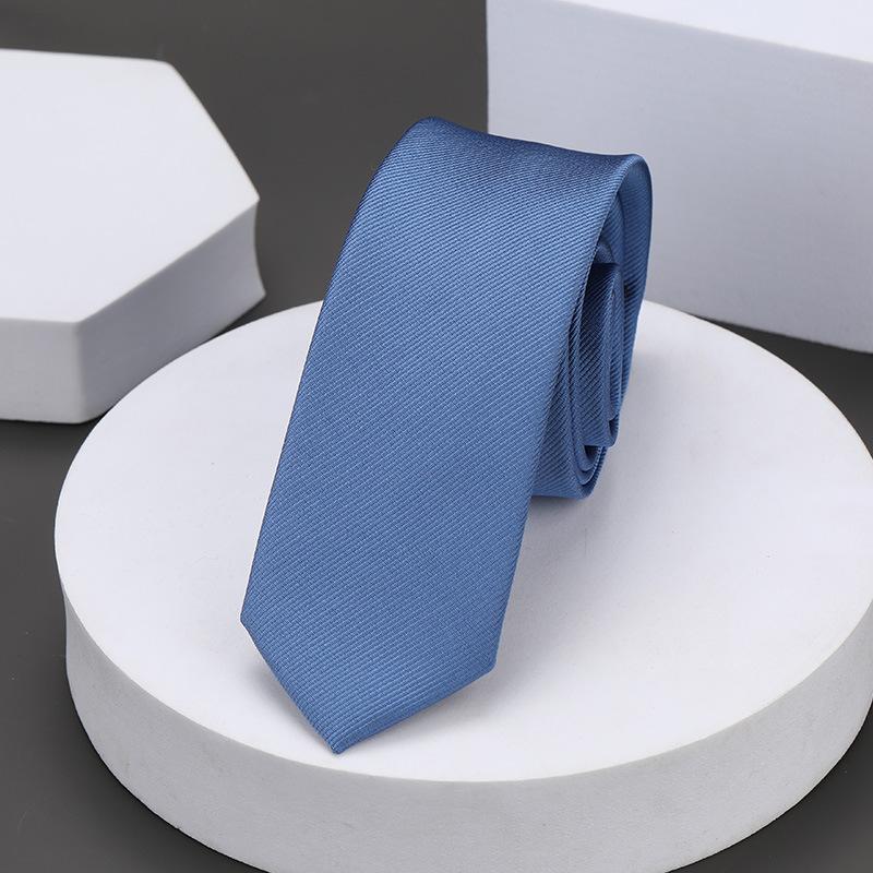 Korean Version Of Casual 5Cm Men'S And Women'S Business Dress Groom Wedding Stripe Hand Play Work Narrow Lazy Solid Color Tie