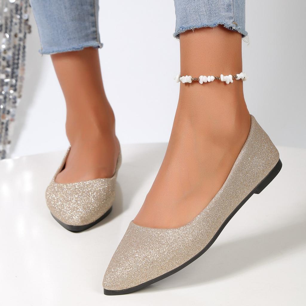 Novinka 2024 Dámské špičaté boty Krásné a módní letní boty Ploché Balerína Pohodlné Ležérní Dámské Boty
