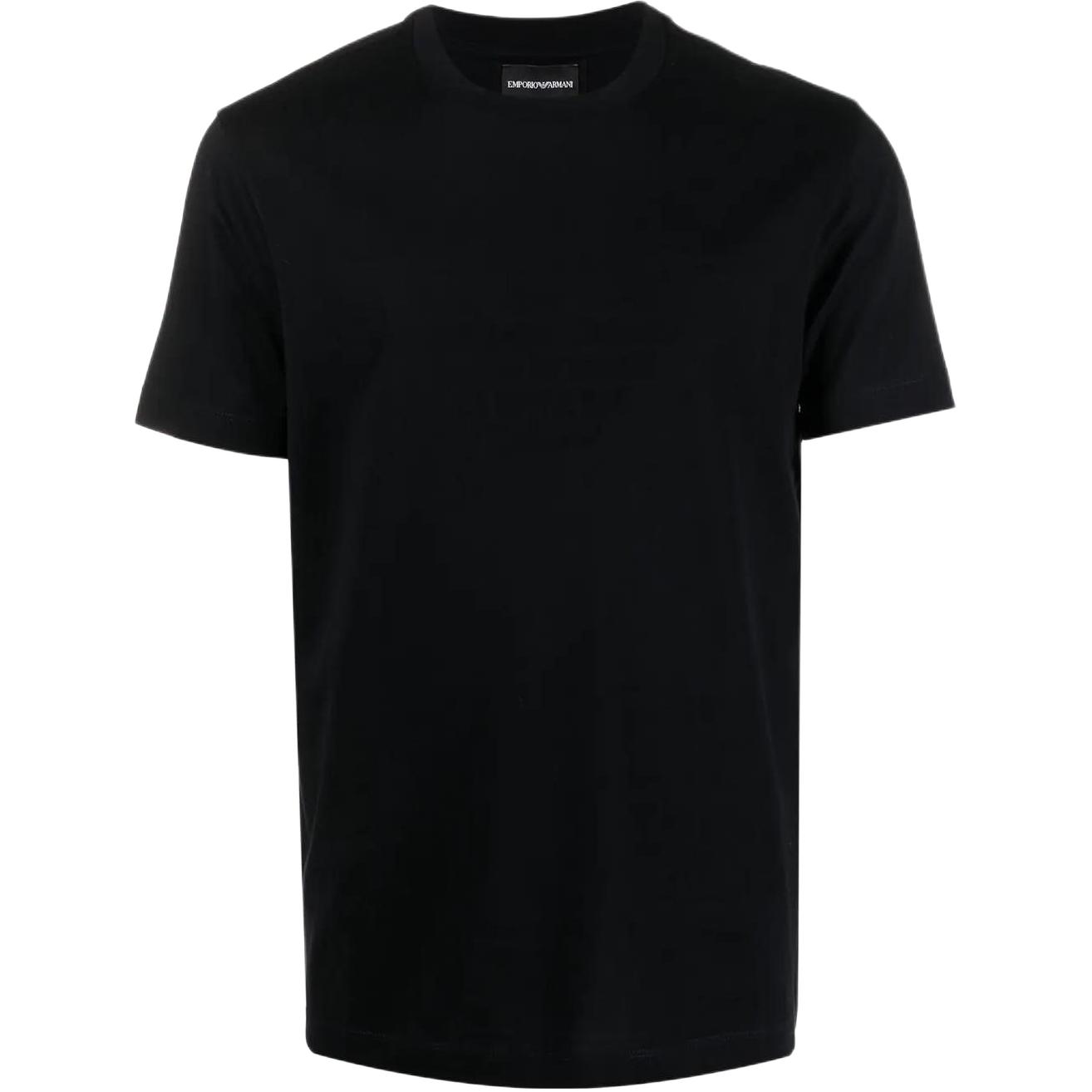 Emporio Armani Lente/Zomer 23 Effen Kleur Ronde Hals Losse Casual Korte Mouw T-shirt Heren Tops Middernachtblauw 8N1TD21JGYZ0975 XL