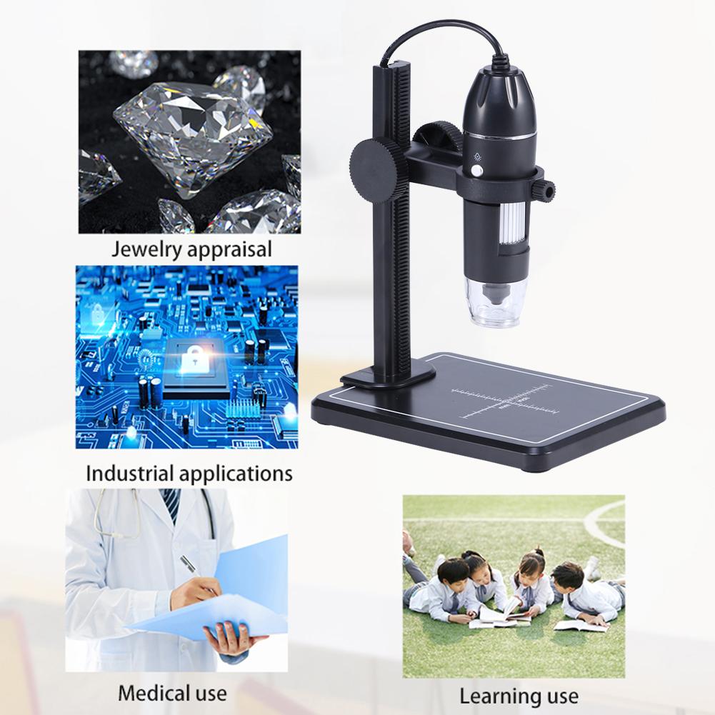 1600/1000/500X Digital Microscope for Soldering USB Electronic Microscope for Mobile Phone Repair LED Magnifier Camera LiftStand