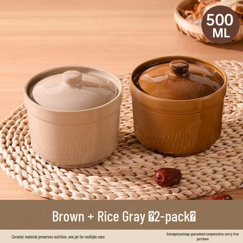 Qiwei Ceramic Double Boiler Stew Pot