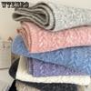 Autumn and Winter Women's Knitted Scarf Winter Warm Thickened Solid Student Fried Dough Twists Scarf