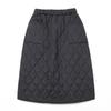 Jupe Mi-Longue Matelassée Coton Rétro Femme Épaisse Chaude Hiver Nouveau Style Coupe Droite Épaisse Ventproof Jupe Coton Tendance losange