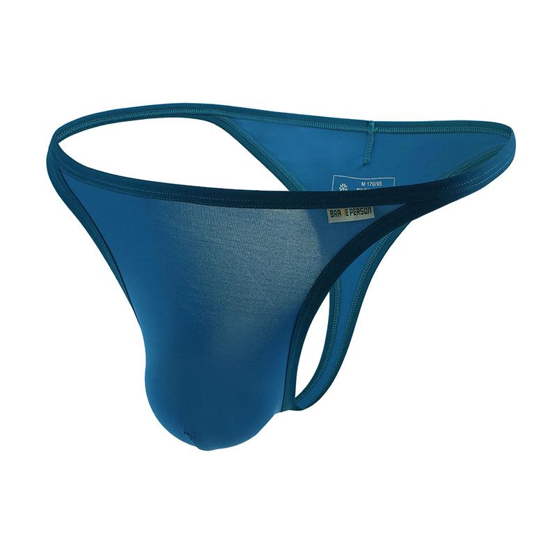 Sexy Low-rise Men's Thongs Solid Color Ultra Soft T-Back Briefs Naked Feel Comfortable Breathable Underwear