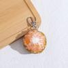 Bag Charm Peeled Tangerine Keychain Mini Food Bag Charm Kawaii Bag Accessory Keyring  For Backpack