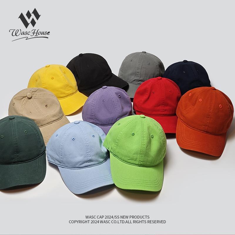 Bare baseball hat printed pure cotton washed cap sunscreen sun hat custom