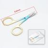 Stainless Steel Multi-Color Curved Tip Eyebrow and Eyelash Trimmer Scissors