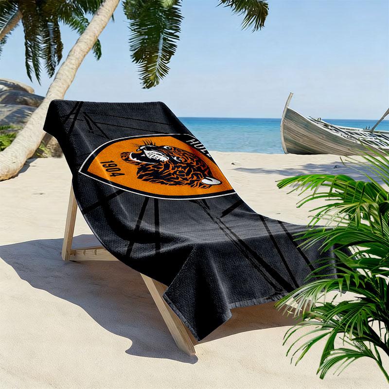 Hull City Print Beach Towel, Large Soft Quick Dry Towel for Beach Camping Swimming