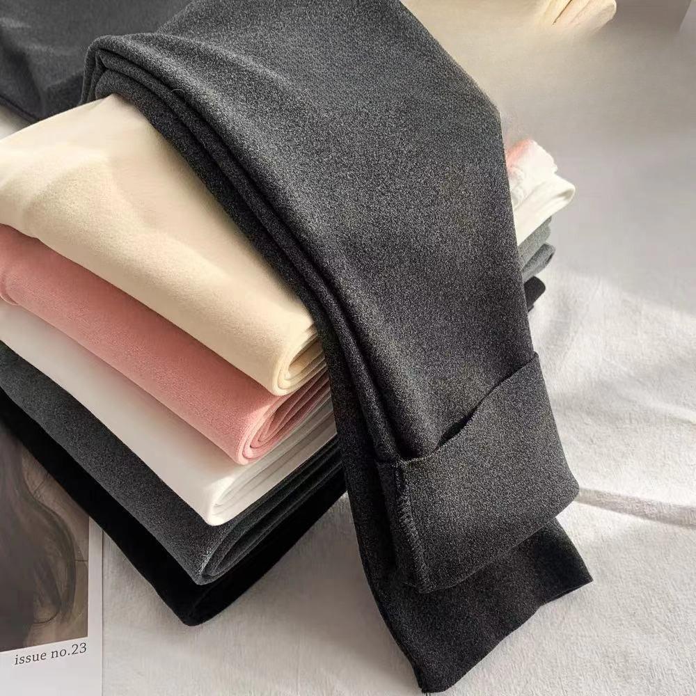 Women's High Waist Polar Fleece Heating Thermal Pants Autumn Winter Stretchy Slim-Fit Double-Sided Brushed Base Layer Leggings with Slimming Effect