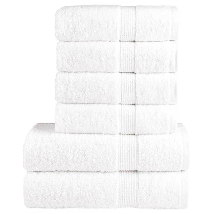 VidaXL Ensemble de Serviettes de Qualité Supérieure 6 pcs, Essuie-mains, Serviettes de Douche, Draps de Bain, Serviettes 137553