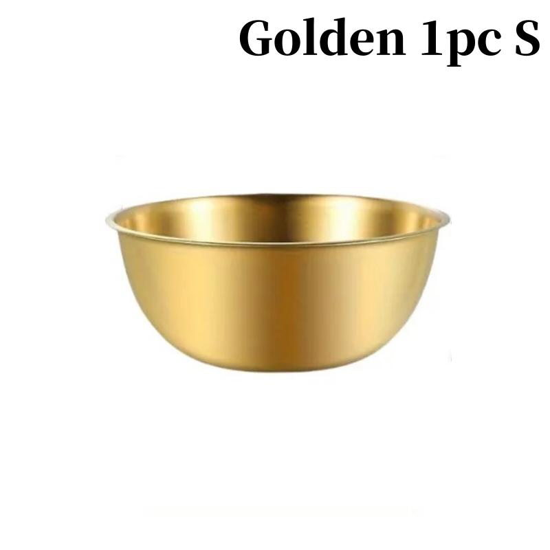 17/19/22CM Stainless Steel Salad Bowls Egg Flour Mixing Basin Fruit Vegetable Noodle Container for Kitchen Tableware Baking Tool