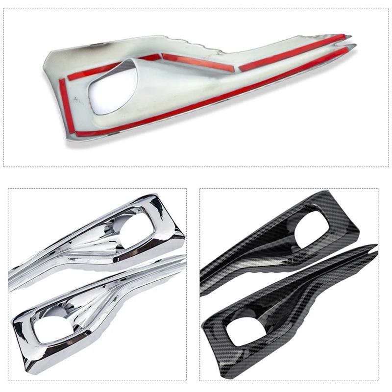 Car Styling Fog Light Cover Fog Lamp Eyebrow Trim Strips For Ford Focus MK4 +, Parts Accessories Carbon Fiber Pattern