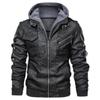 Spring and Autumn New Men's Clothing Men's PU Leather Plain Leather Jacket Coat Large Size Men's Fashion Trend