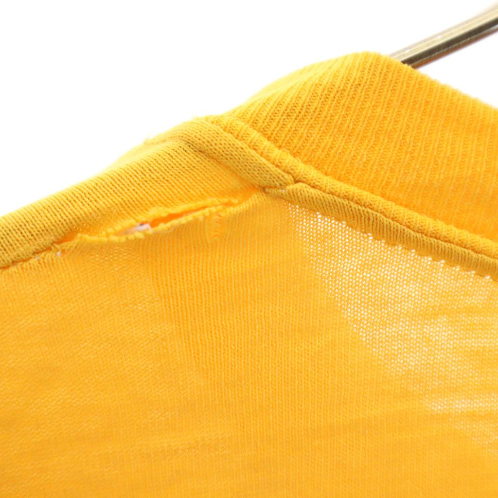 SOFFE 90s Made In USA Old Short Sleeve T-shirt XL Yellow Single Stitch Men's Used