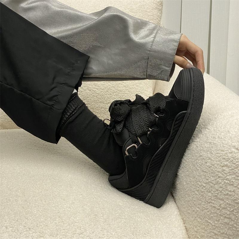 Módní tenisky na silné podrážce pro muže/ženy 2025 Léto Podzim Šněrovací robustní tenisky Ležérní boty na skateboard Smíšená barva Sportovní boty