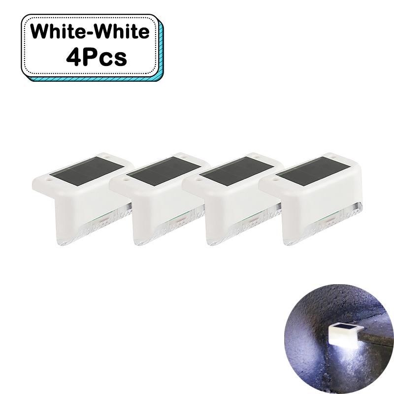 Lumières d'escalier solaires d'extérieur LED blanc chaud étanches éclairage de chemin d'escalier pour jardin patio clôture balcon décoration énergie solaire