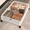Foldable Under Bed Storage Basket with Wheels, Suitable for Storing Toys, Clothes, Books, and Miscellaneous Items